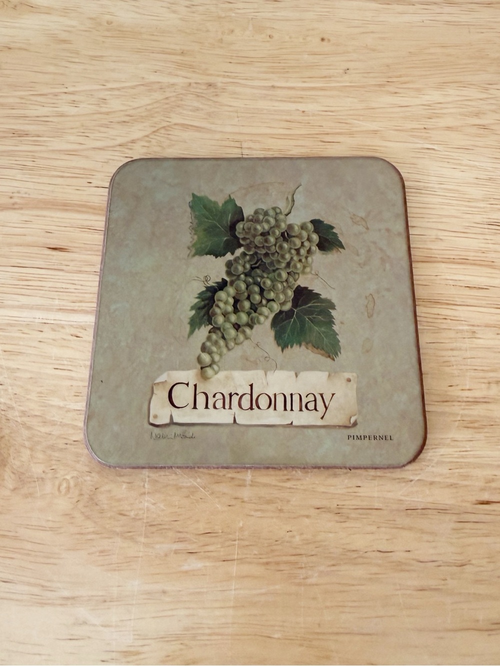 Pimpernel England Vineyard Grapes Cork Coasters Set of 6 Wine Country Barware - Picture 7 of 13